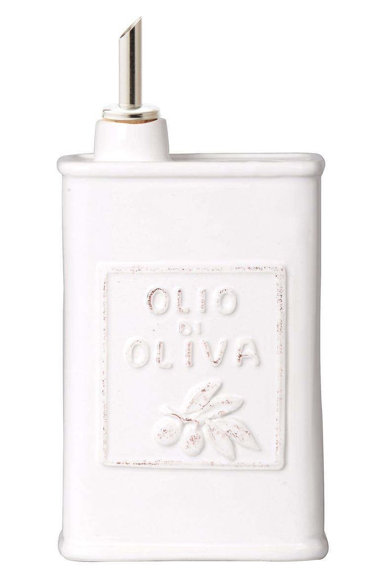 Lastra Stoneware Olive Oil Container, Main, color, WHITE
