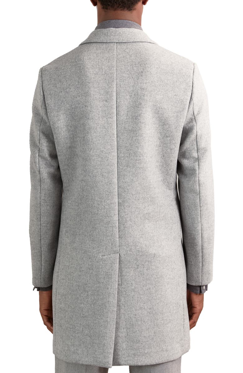 Reiss Gable Felted Wool Blend Overcoat, Alternate, color, Soft Grey