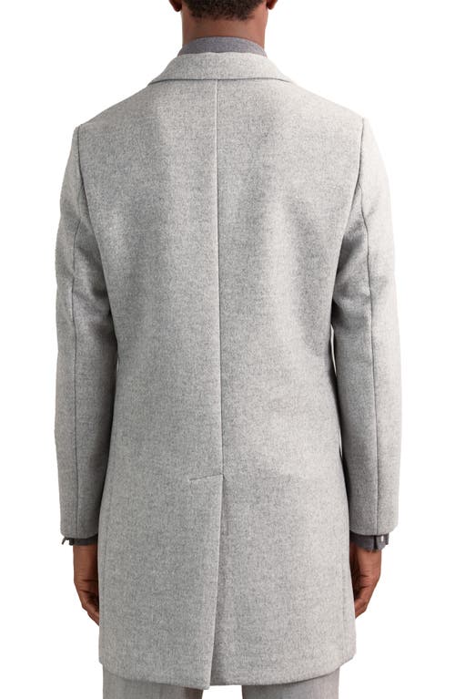 Reiss Gable Felted Wool Blend Overcoat In Gray