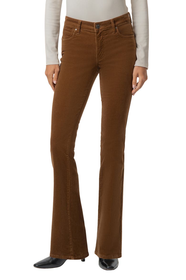 Natalie Mid Rise Bootcut Corduroy Pants, Main, color, WHISKEY