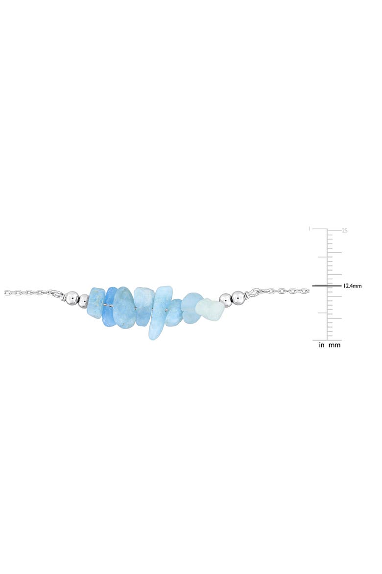 Aquamarine Fancy Bead Necklace & Bracelet Set, Alternate, color, BLUE