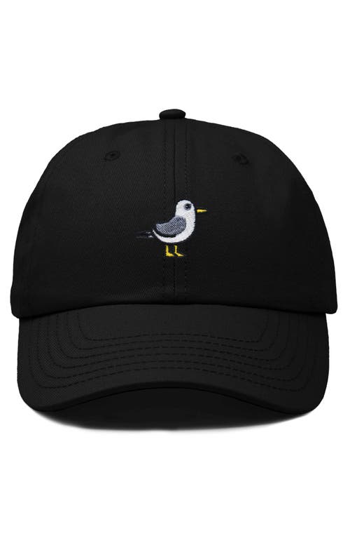 Dalix Seagull Embroidered Everyday Cap In Black
