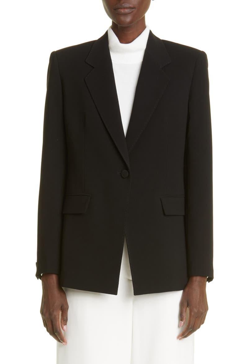 Holder Tailored One-Button Blazer, Main, color, BLACK