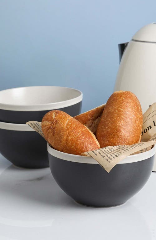 Stone Lain Serenity Stoneware 4-piece Bowl Set In Gray