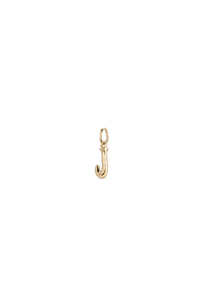 18K Gold-Plated Letter J Charm, Alternate, color, Gold