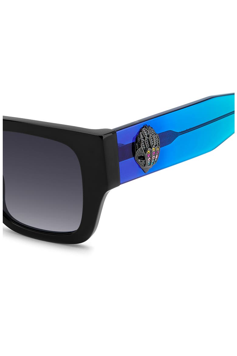 53mm Rectangular Sunglasses, Alternate, color, BLACK/ DARK GREY SF