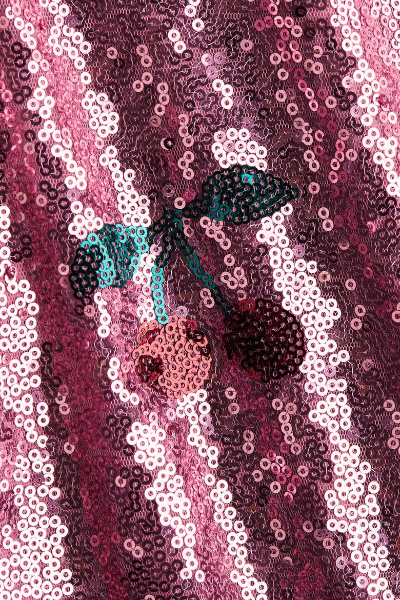 Sequined Bomber Jacket, Alternate, color, Dusty rose/cherries