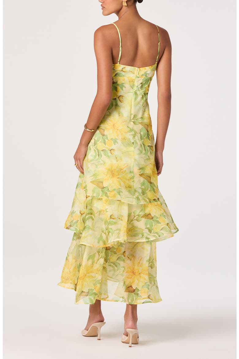 Alison Floral Tiered Ruffle Dress, Alternate, color, YELLOW FLORAL