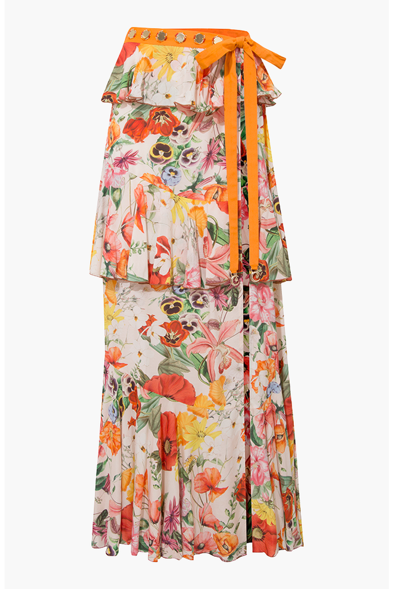 Sally Skirt, Alternate, color, Printed Ecru
