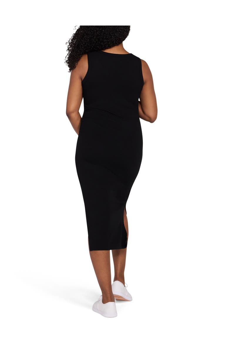 MOTHERHOOD MATERNITY Sleeveless Henley Racerback Maternity Midi Dress, Alternate, color, Black