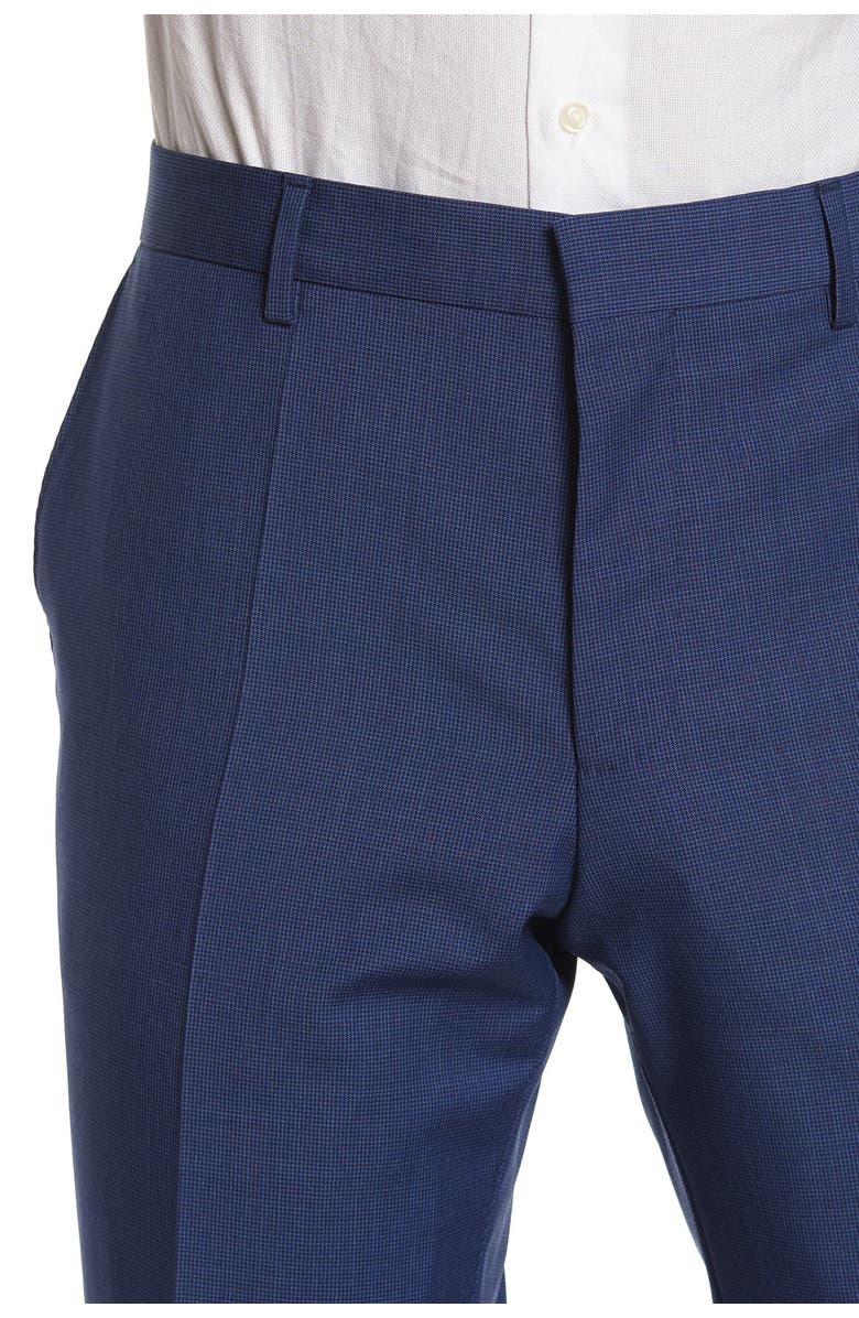 BOSS Huge Genius Blue Solid Two Button Notch Lapel Wool Suit, Alternate, color, 