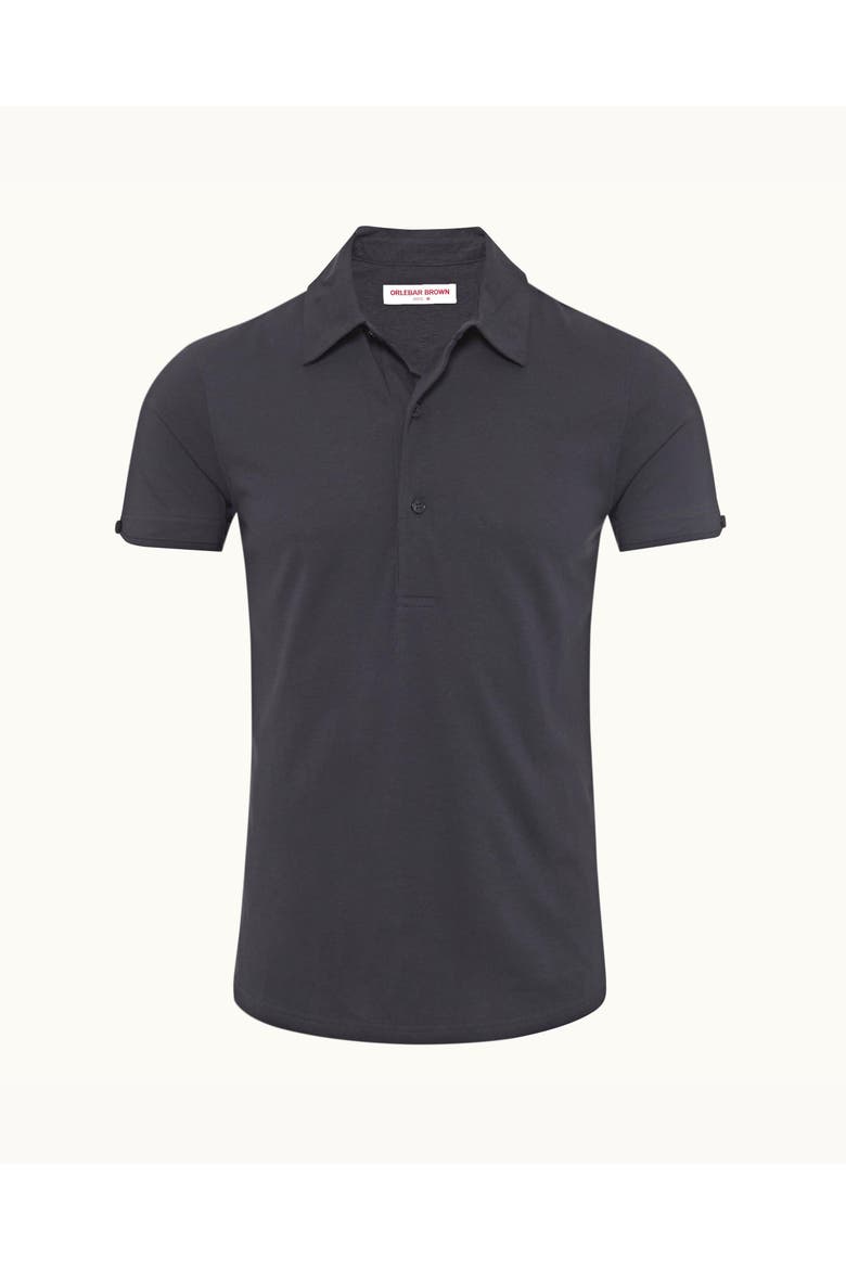 Sebastian Silk Tailored-Fit Polo Shirt, Alternate, color, Night Iris