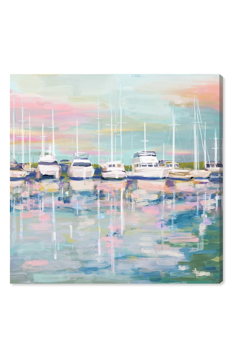 Wynwood Studio Coastal Dock Canvas Wall Art, Main, color, White