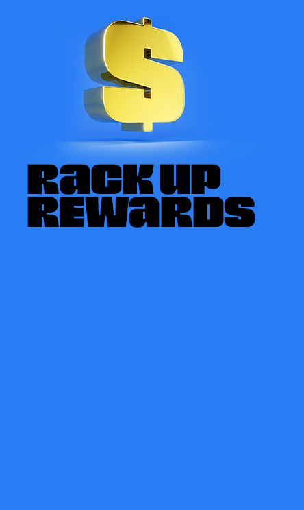 Rack up rewards. A gold dollar sign.