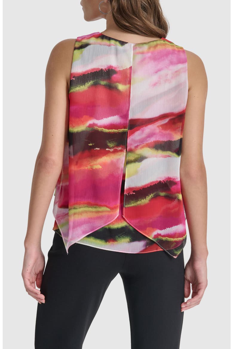 Printed Sleeveless Chiffon Top, Alternate, color, MULTI GEODE