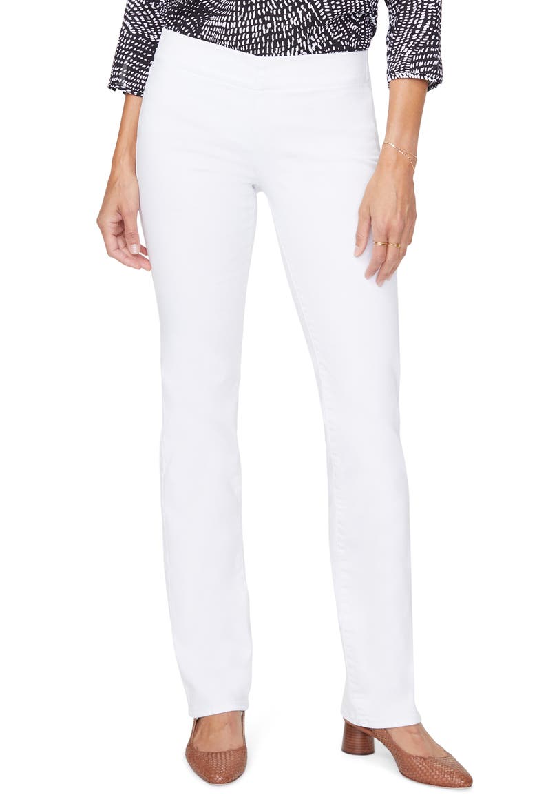 Cool Embrace Pull-On Straight Leg Jeans, Main, color, OPTIC WHITE