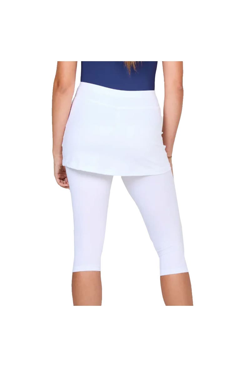 UV Staples Abaza 13in Womens Tennis Skirt with Capri Leggings, Alternate, color, White