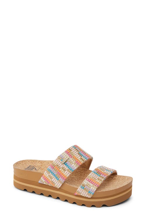 Reef Cushion Vista Hi Slide Sandal In Neutral