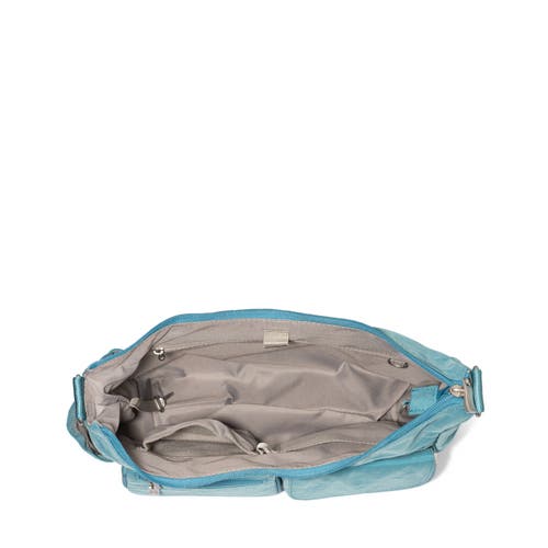 Baggallini Modern Everywhere Hobo Crossbody Bag With Wristlet In Seaside Blue
