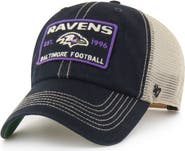'47 Men's '47 Black Baltimore Ravens Wabash Trucker Clean Up Adjustable Hat