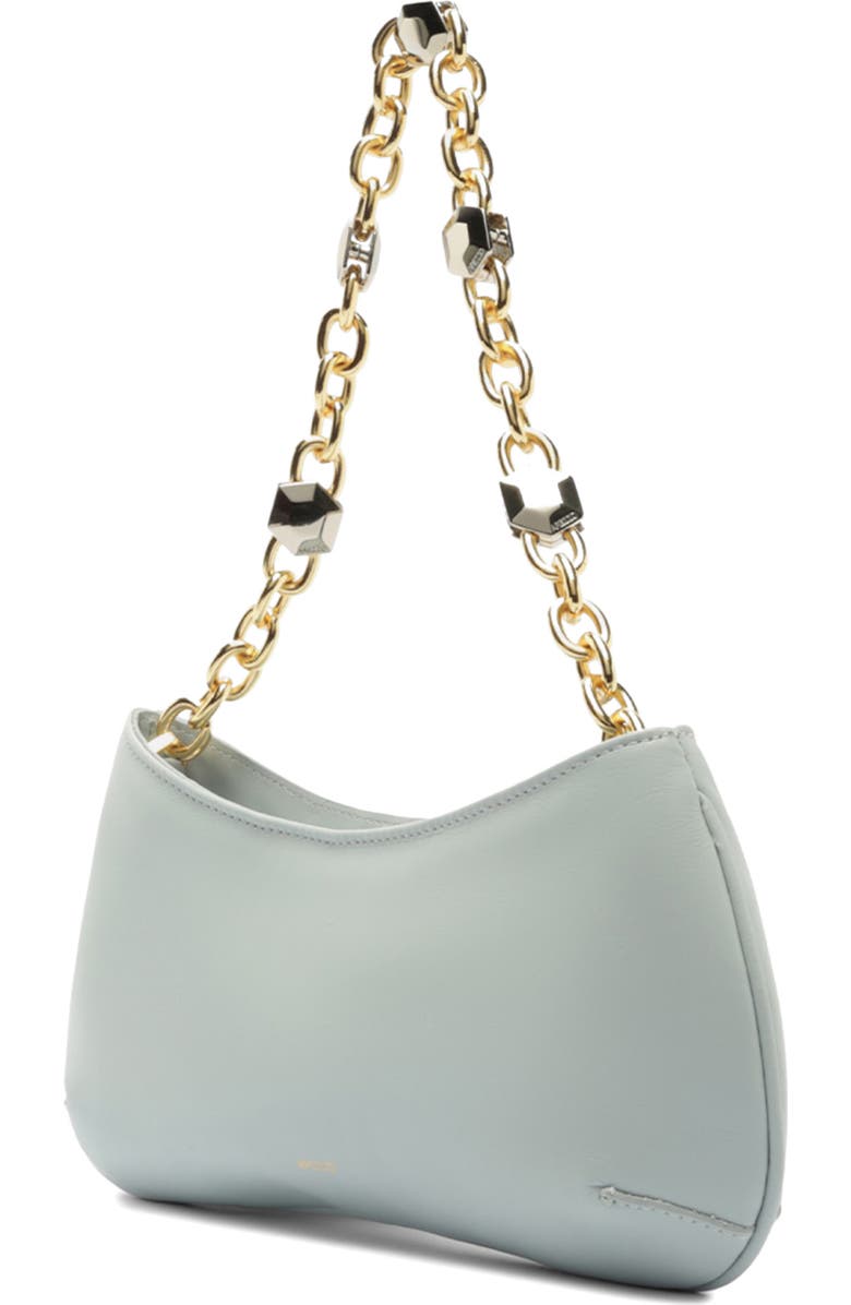 Arezzo Small Luna Baguette Leather Shoulder Bag, Alternate, color, Glacier Blue