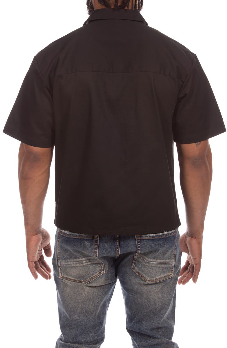 ICECREAM Camper Short Sleeve Button-Up Shirt, Alternate, color, Black