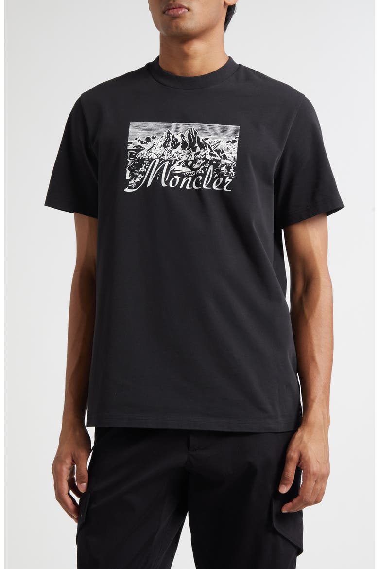 Black Mountain Logo Cotton Graphic T-Shirt, Main, color, SMOKY BLACK