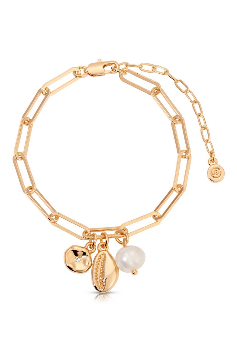 Golden Shore Charm Bracelet, Main, color, GOLD