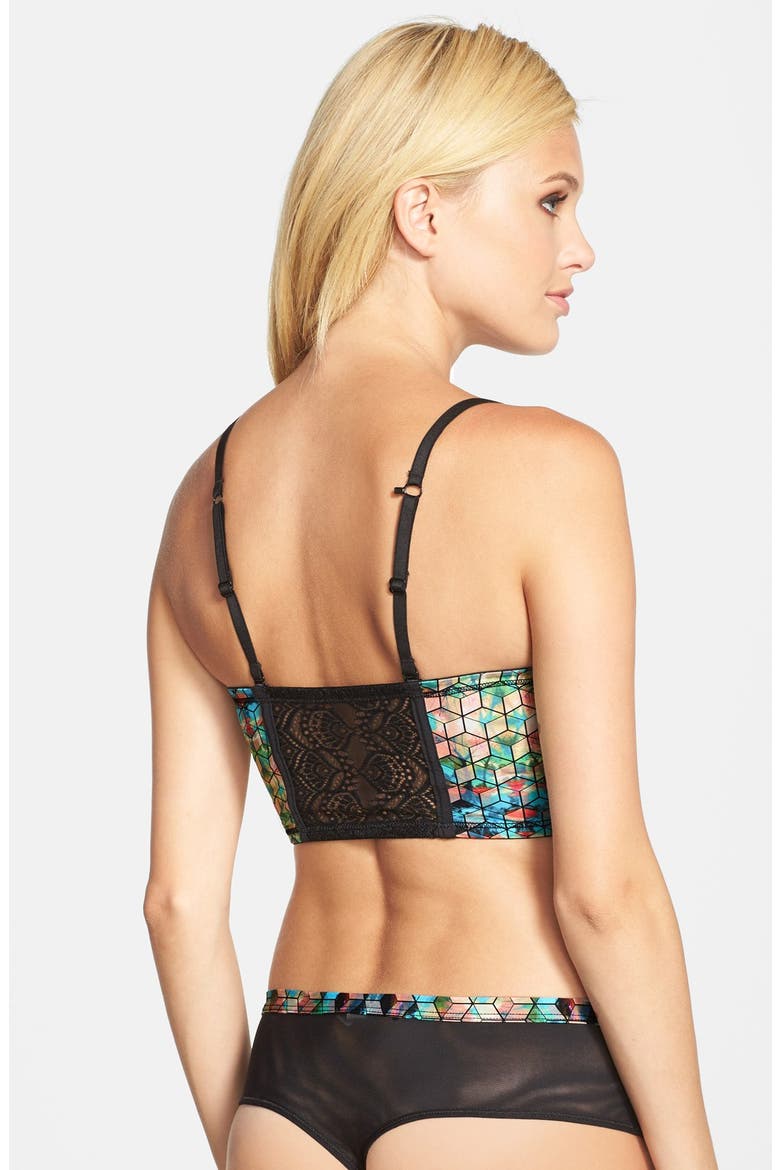 'Dusky Dawn' Underwire Bustier, Alternate, color, BLUE MULTI