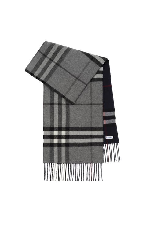 Reversible Check Cashmere Scarf