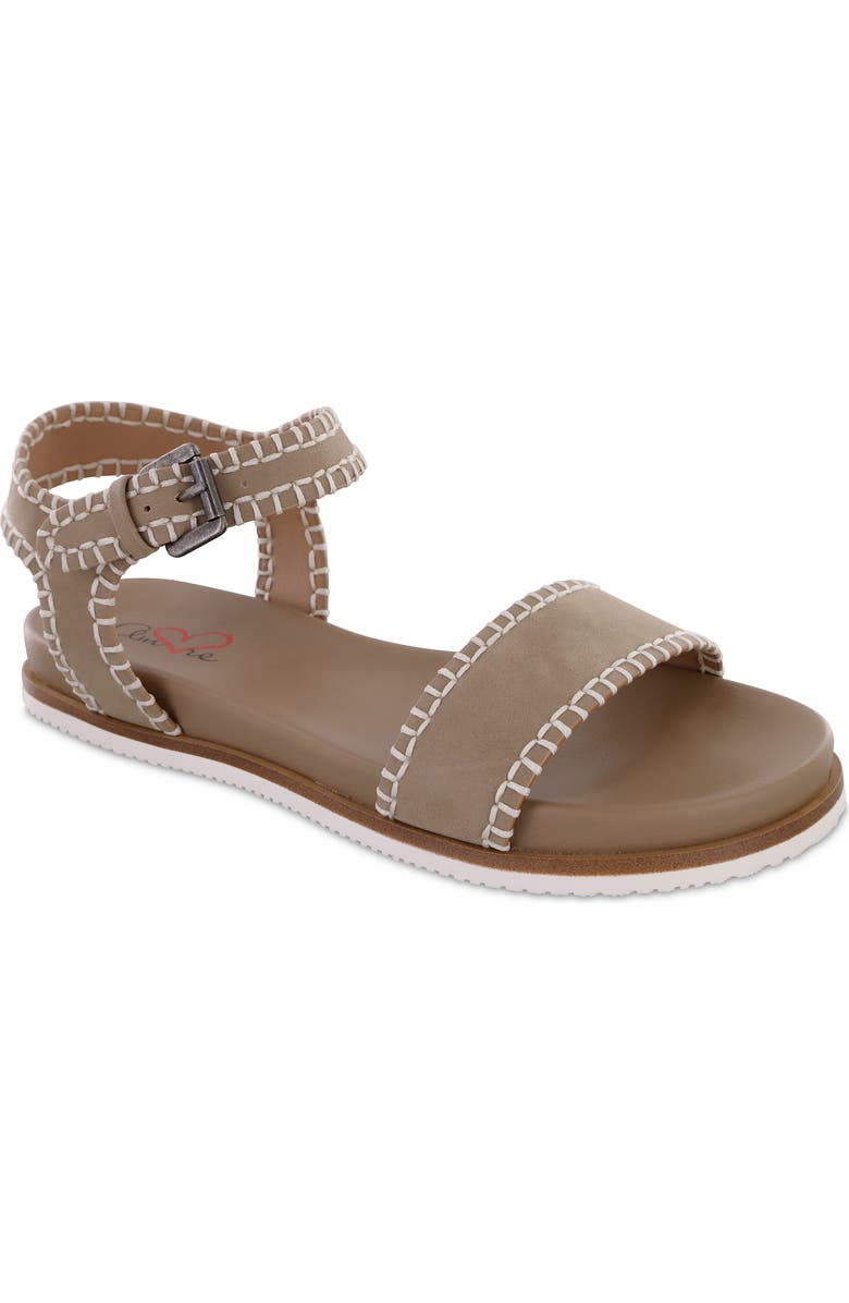 MIA AMORE Sofee Whipstitched Sandal, Main, color,