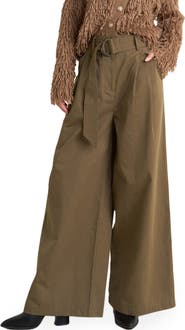 FREEMARKET D-Ring Belted Wide Leg Pants