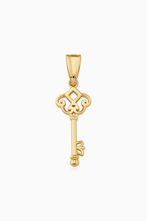 14K Yellow Gold Markey Pendant Charm