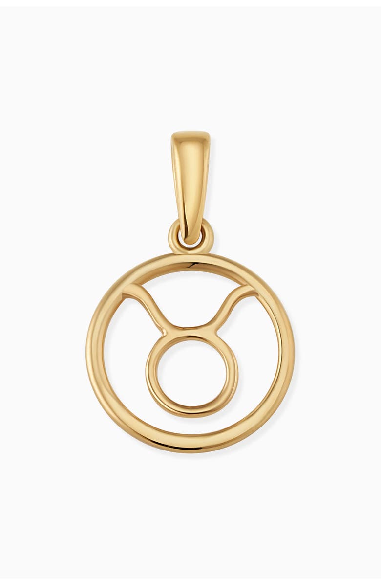 Oradina 14K Yellow Gold Zodiac Pendant Charm, Main, color, Yellow Gold - Taurus
