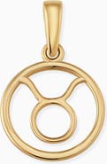 Oradina 14K Yellow Gold Zodiac Pendant Charm