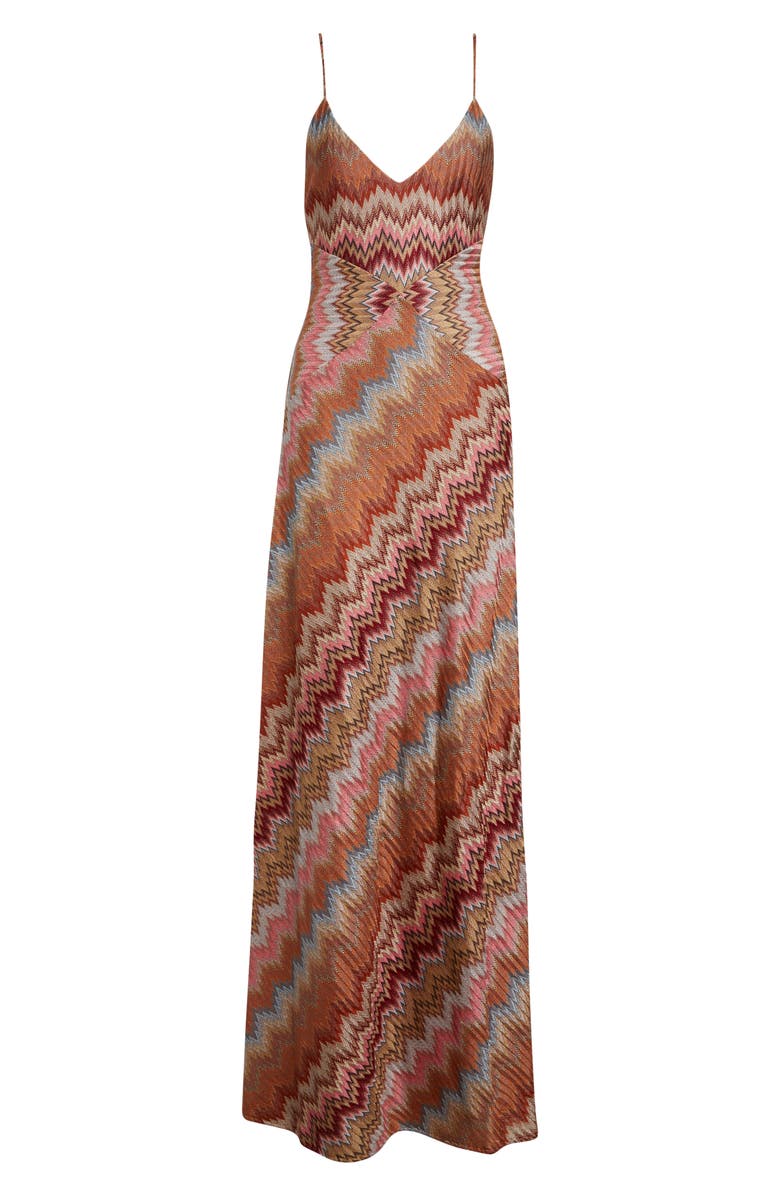 Missoni Snakeskin Zigzag Raschel Knit Dress, Alternate, color, Multi Grn Cml Wht Pnk