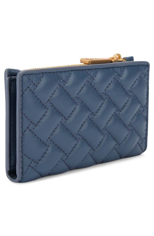 Kurt Geiger London Kensington Quilted Leather Bifold Wallet In Blue
