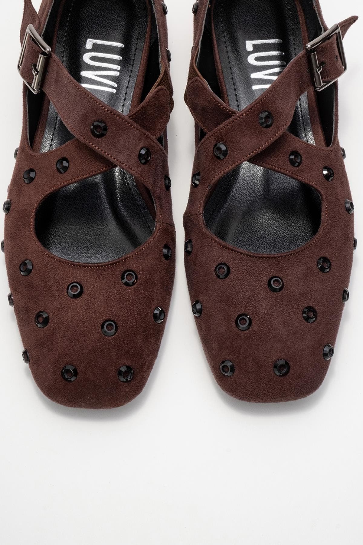 Addison Cross Strap Mary Jane Shoes, Alternate, color, Brown Suede Faux Leather