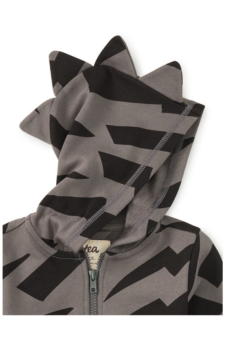 Spike Out Baby Hoodie, Alternate, color, Lightning Stripes