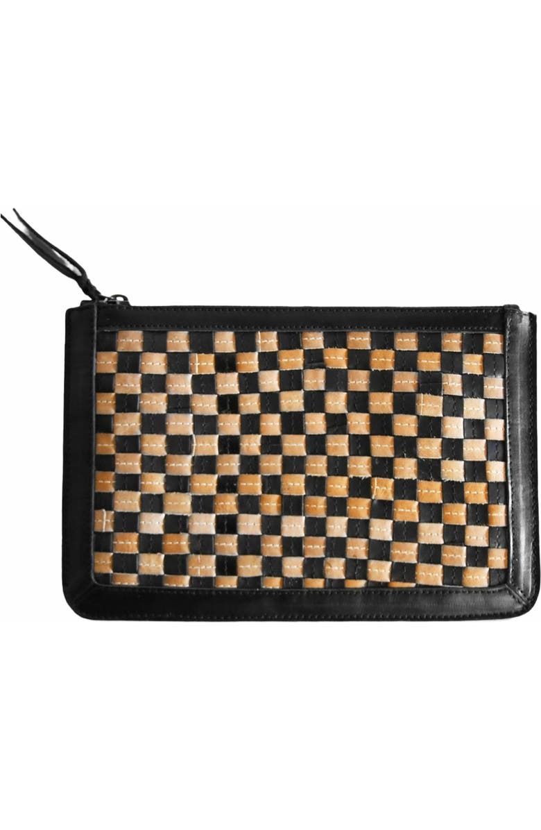 ABLE Nesmia Basketweave Clutch, Main, color,
