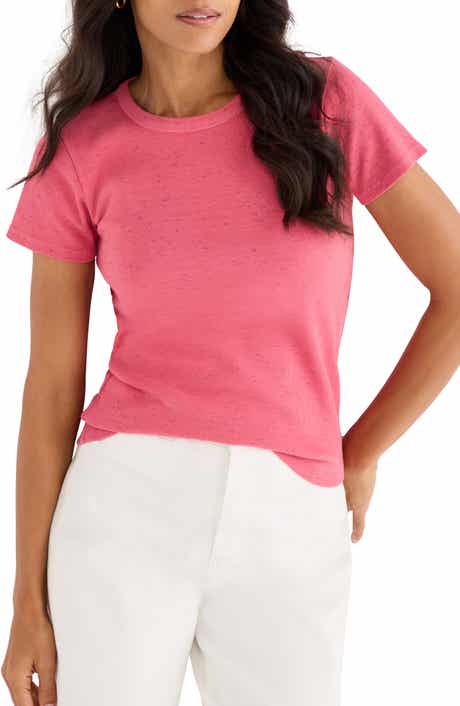 Speckled Rib Crewneck T-Shirt