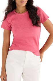 NZT by NIC+ZOE Speckled Rib Crewneck T-Shirt