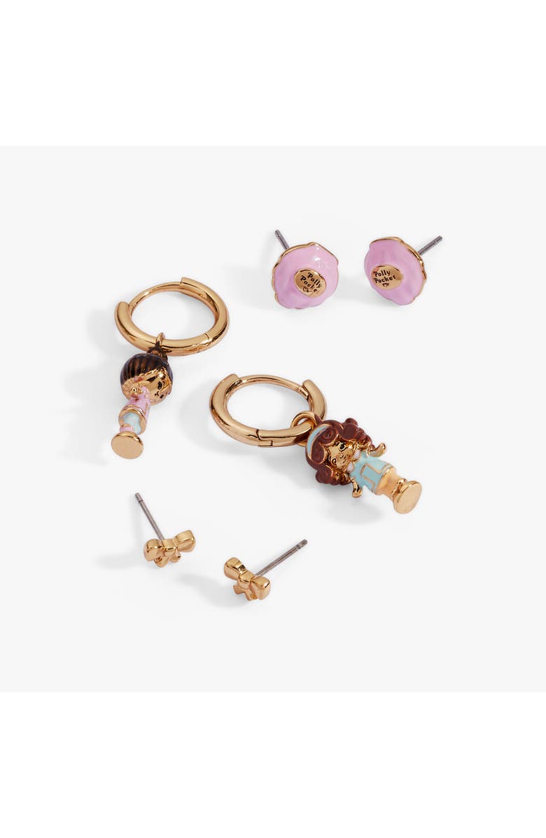 Alex and Ani Polly Pocket Earring Set, Alternate, color, Gold