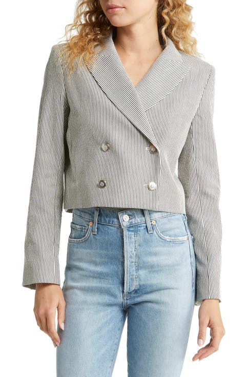 Perfect Waiter Double Breasted Crop Blazer