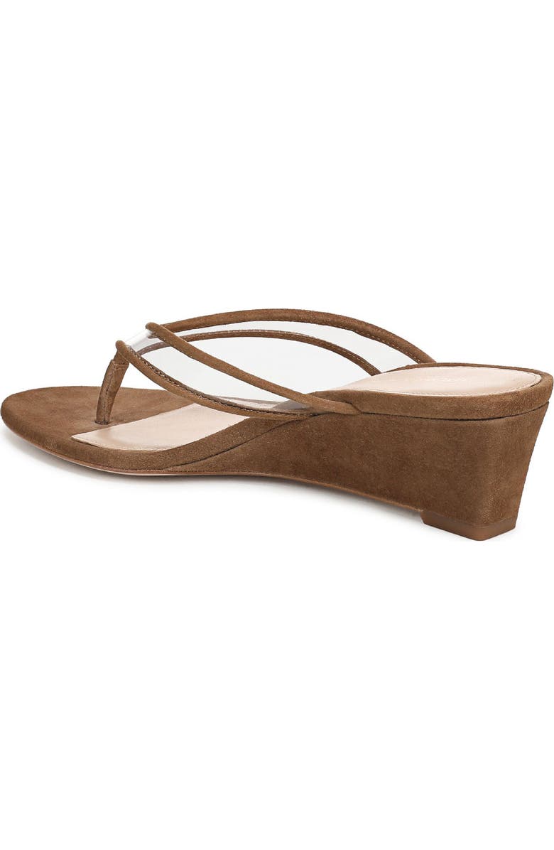 Veronica Beard Clea Wedge Flip Flop, Alternate, color, Clear/ Chestnut