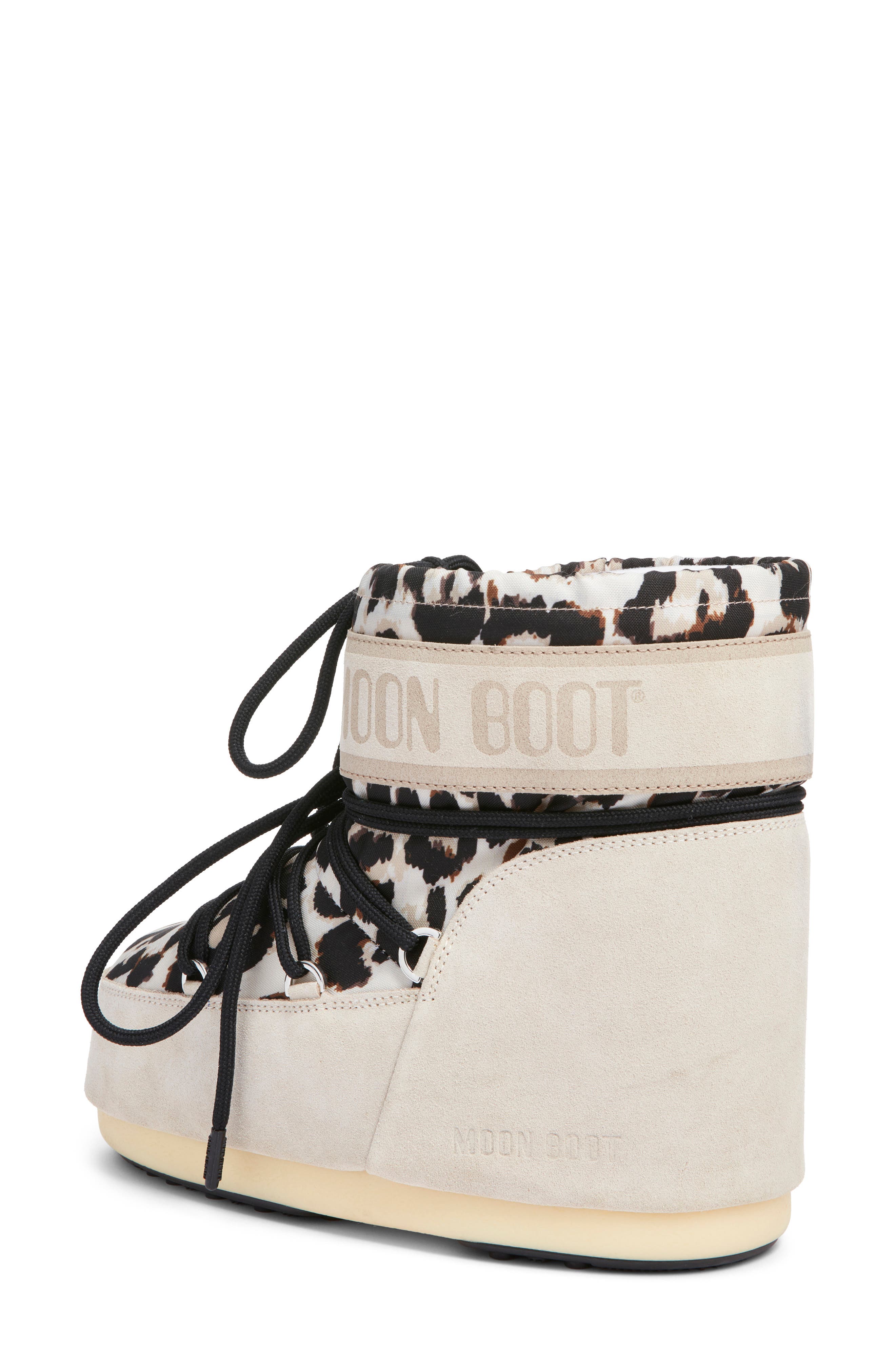 Moon Boot<sup>®</sup> Icon Low Water Repellent Leopard Print Boot, Alternate, color, Light Leopard