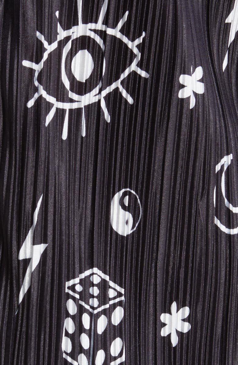 Dressed in Lala Notched Collar Plissé Top & High Waist Pants Set, Alternate, color, 