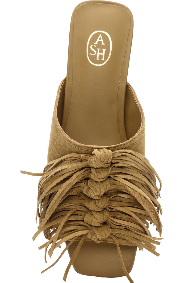 Ash Brigette Fringe Mule, Alternate, color, Fir Green