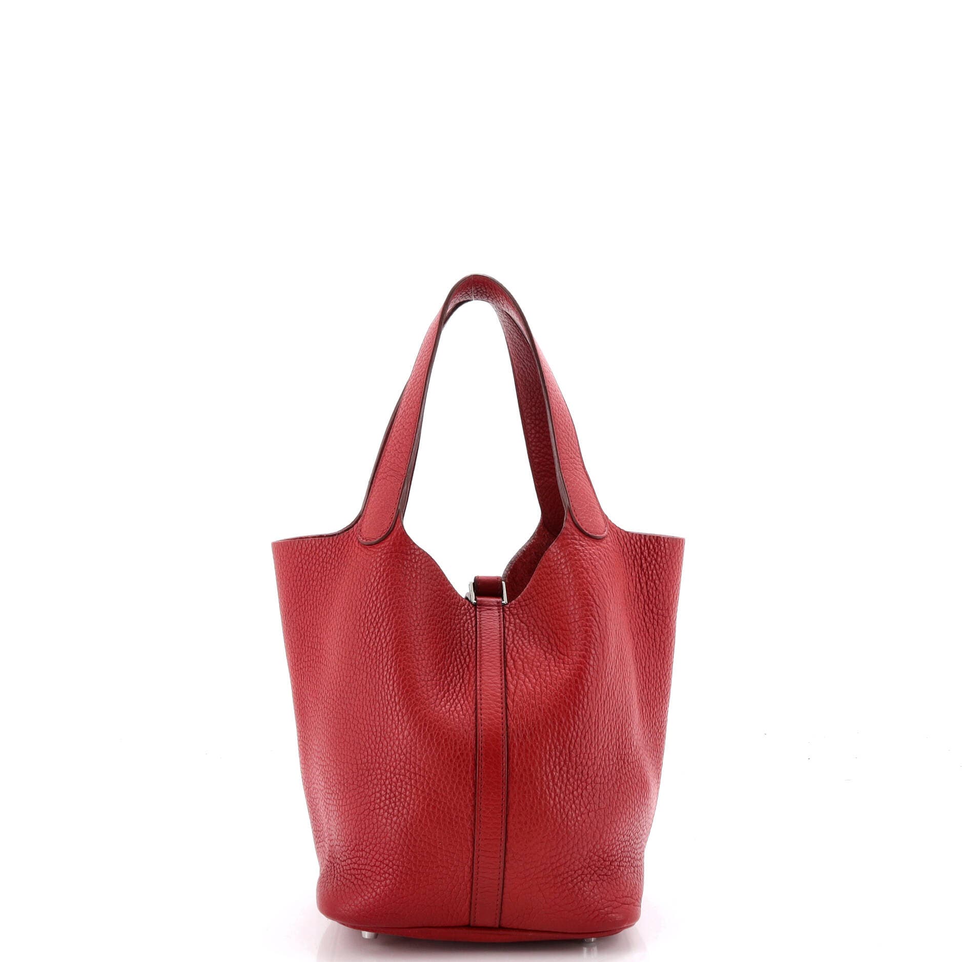 Pre-Owned Hermes Picotin Lock Bag Clemence MM, Alternate, color, Rouge Garance