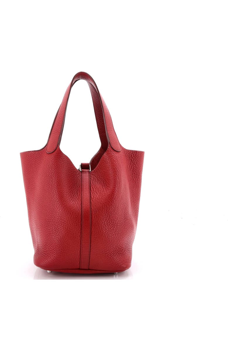 Pre-Owned Hermes Picotin Lock Bag Clemence MM, Alternate, color, Rouge Garance